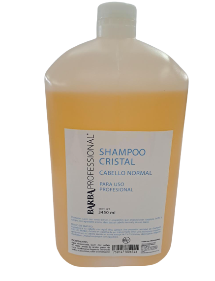 Shampoo Cristal Amarillo Barba Pro 3450 Ml