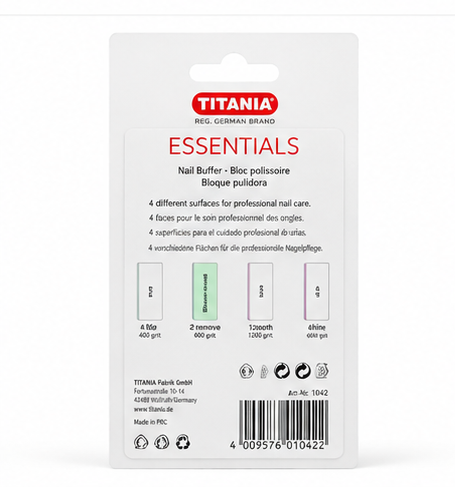 Titania Bloque Pulidor de Uñas 4 lados
