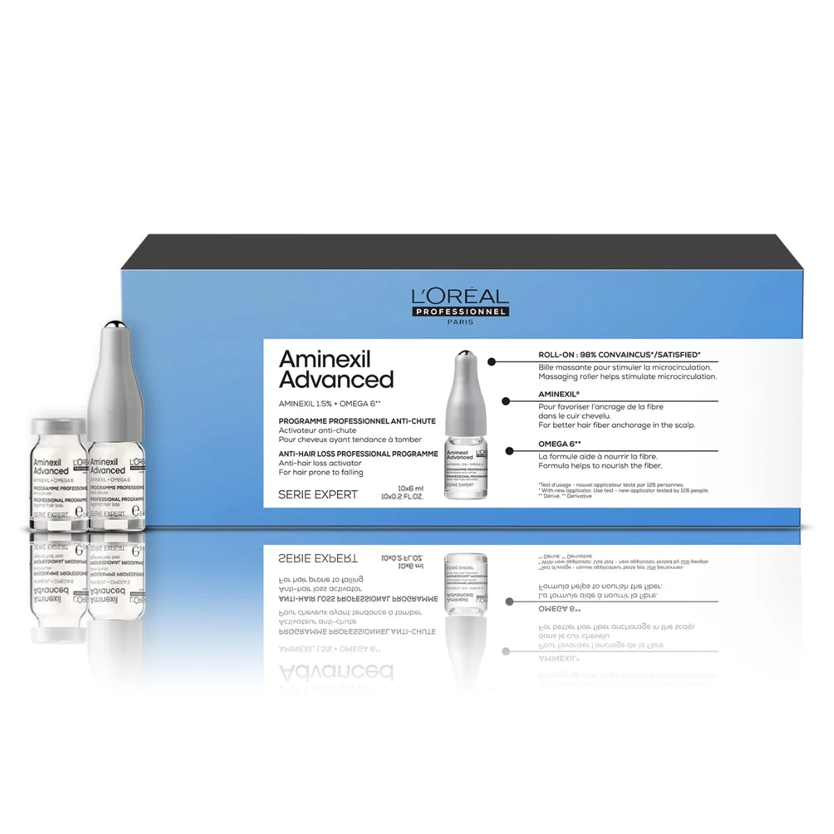 AMPOLLETAS AMINEXIL ADVANCED ANTICAÍDA 10 x 6 ml