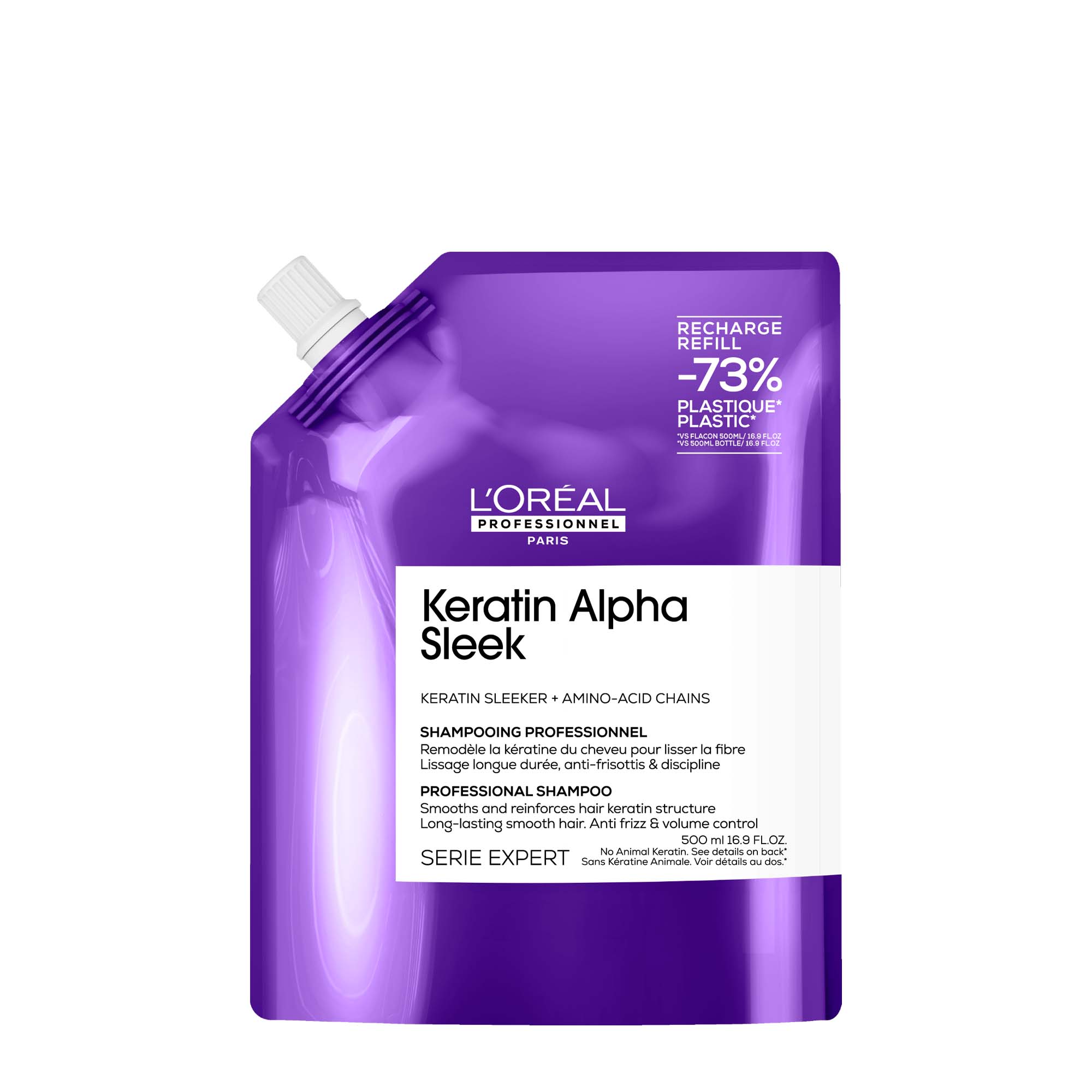 L'Oréal Professionnel Serie Expert Keratin Alpha Sleek Shampoo Refill 500 ml