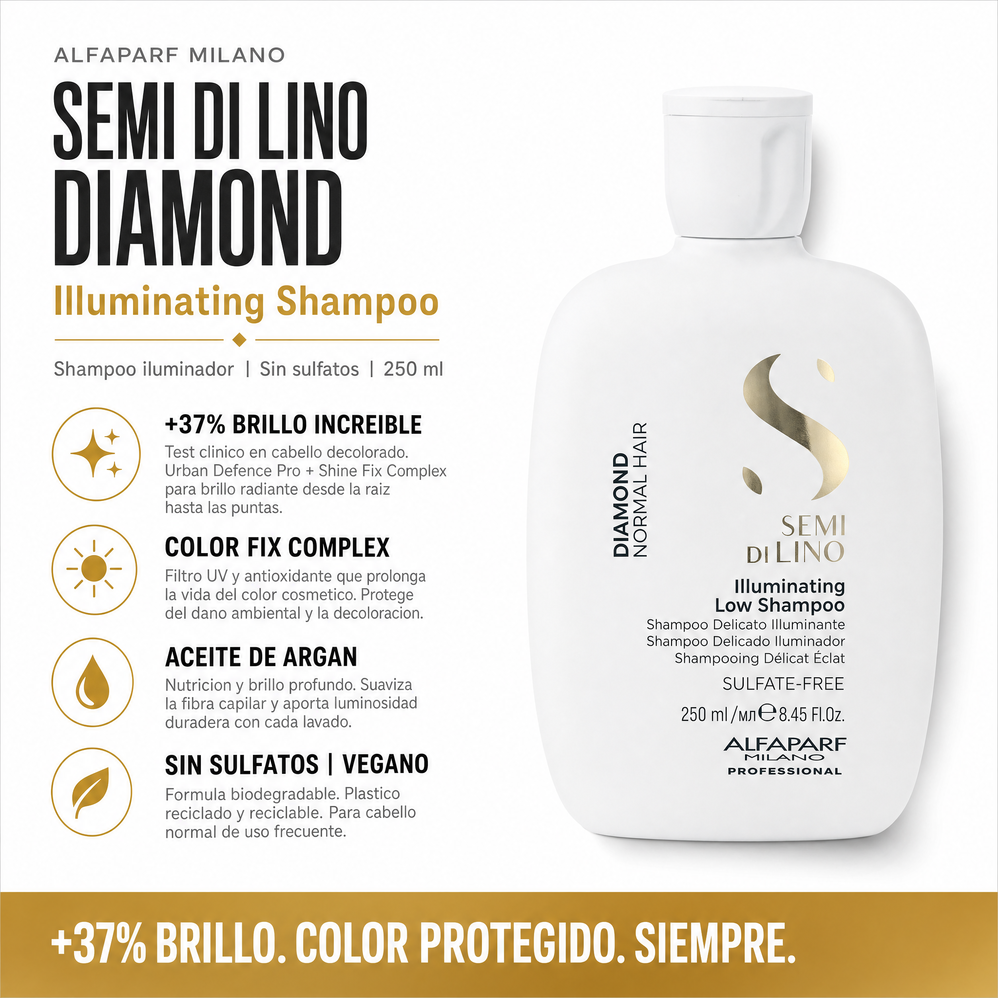 Alfaparf Semi Di Lino Diamond Iluminating Low Shampoo 250 ml