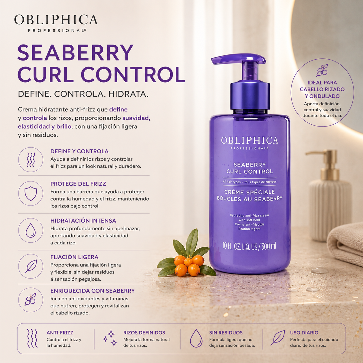 Obliphica Seaberry Control de Rizos