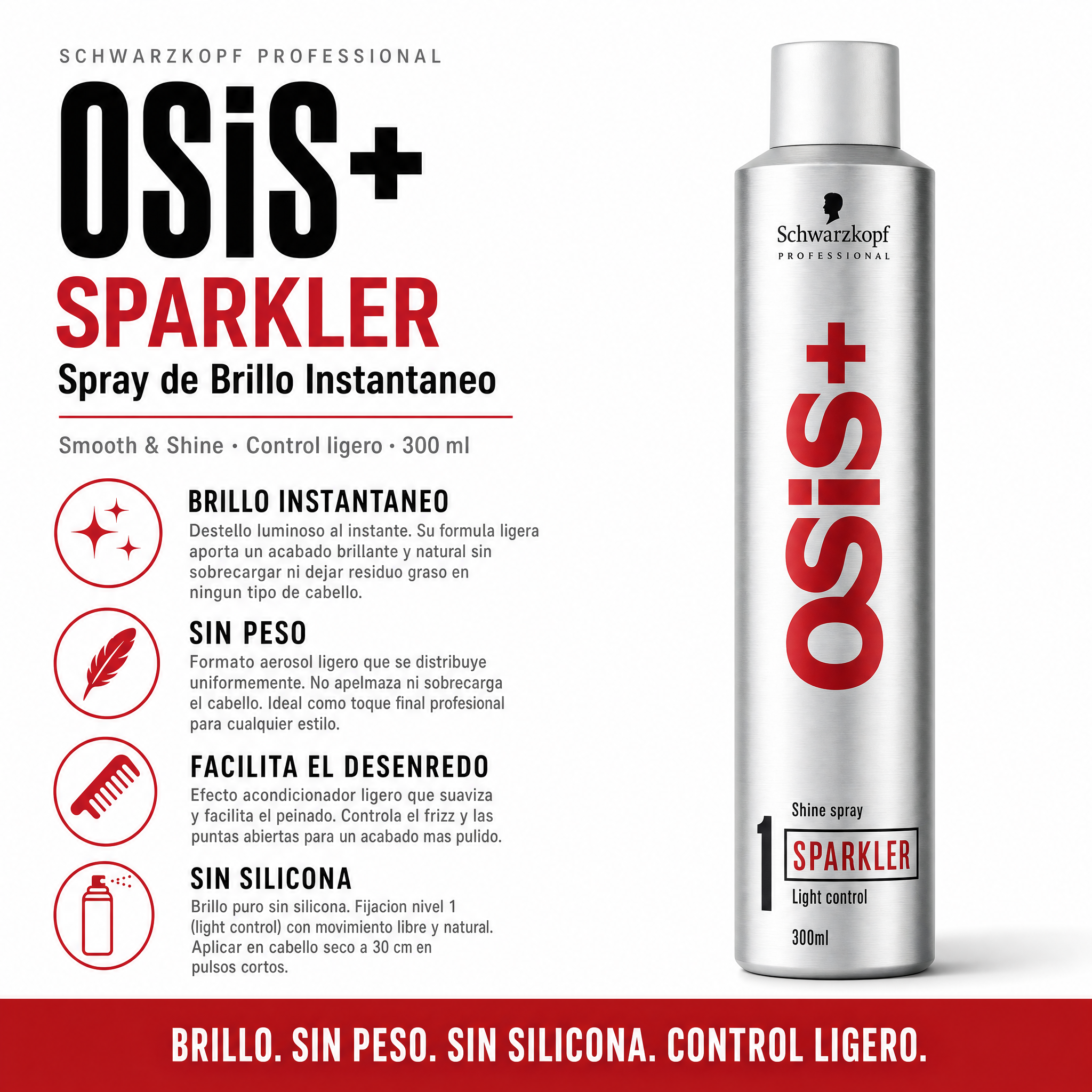 Schwarzkopf OSiS+Sparkler Spray Brillo 300 ml