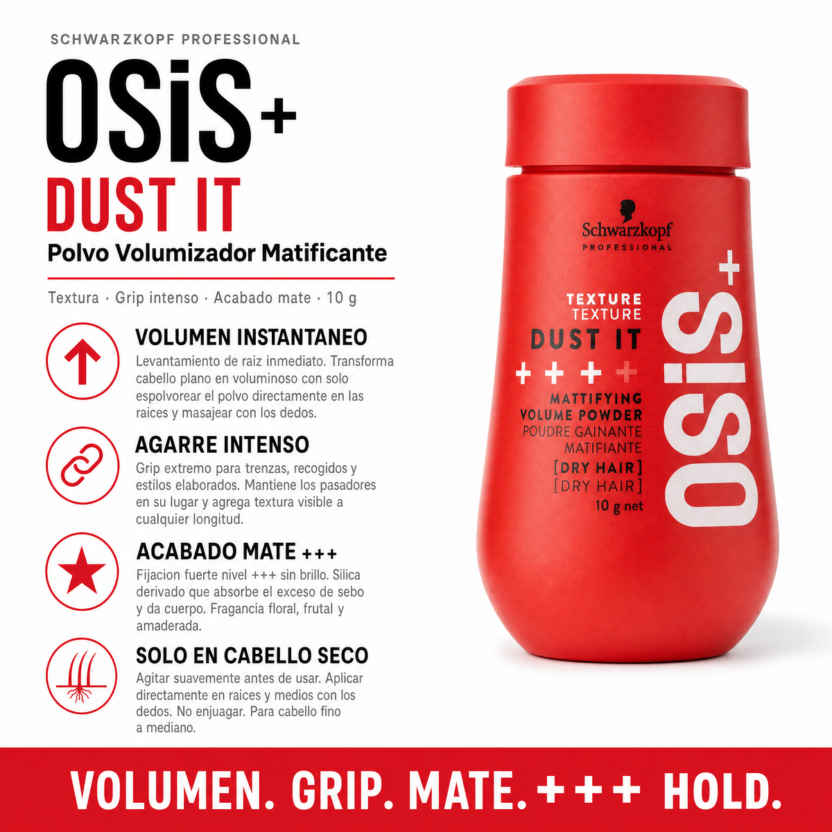 Schwarzkopf OSIS+Dust It Polvo Volumizante Matificador 10 gr