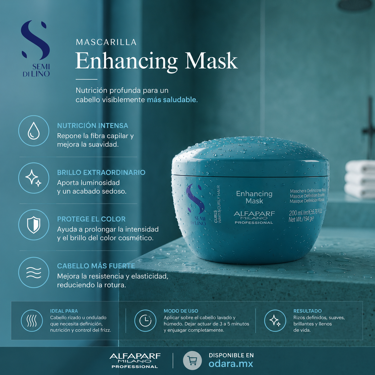 Alfaparf Semi Di Lino Curls Enhancing Mascarilla 200 ml