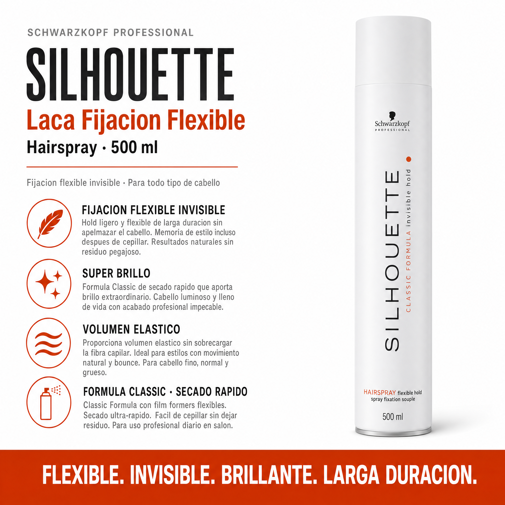 Schwarzkopf Silhouette Laca Fijación Flexible 500 ml