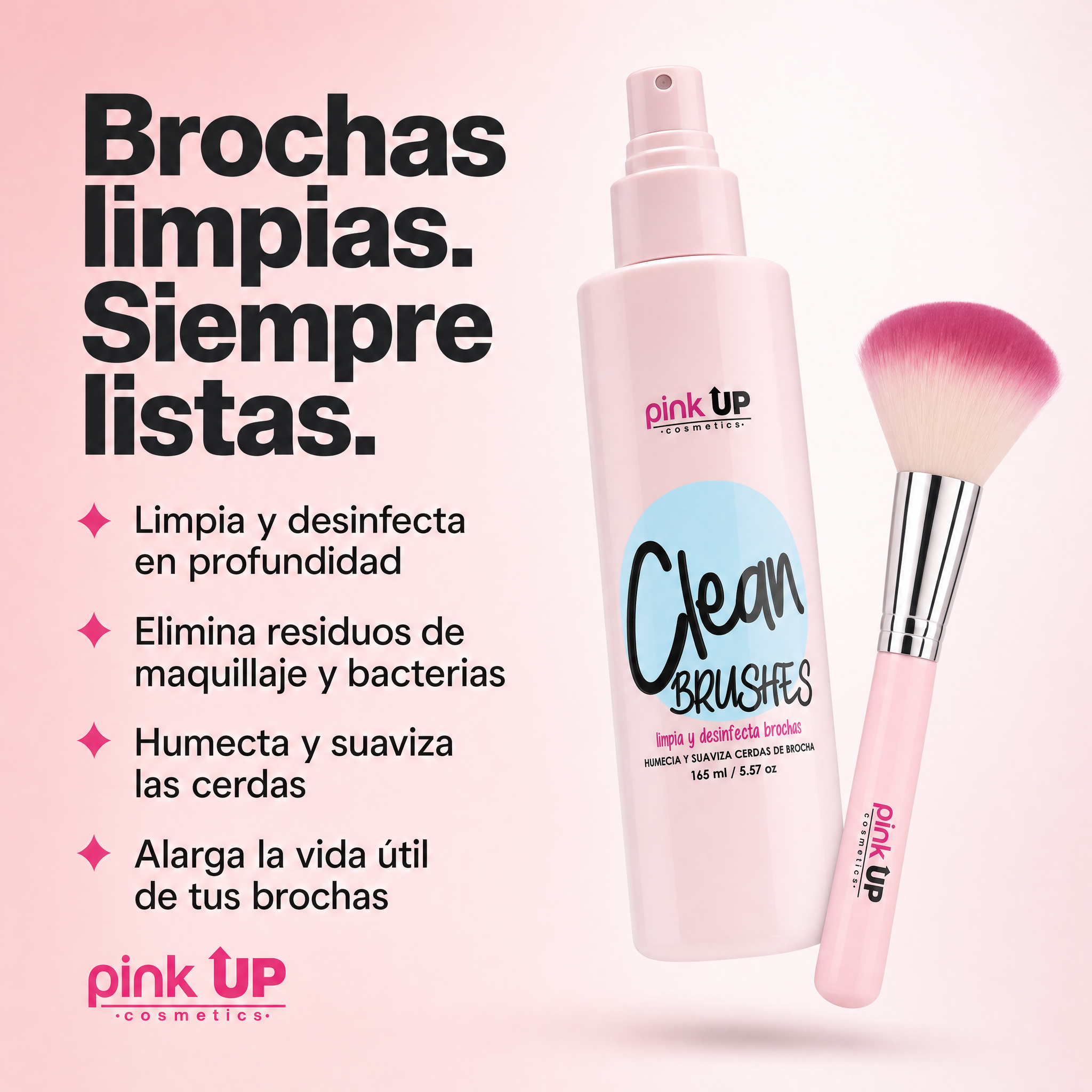 Pink Up Clean Brushes 165 ml