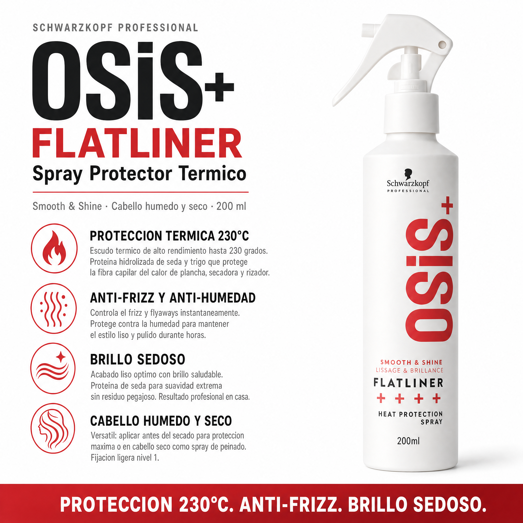 Schwarzkopf OSiS+Flatliner Protector Térmico 200 ml