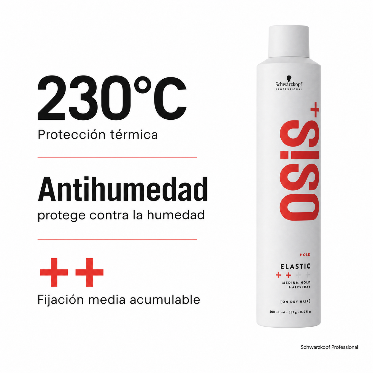 Schwarzkopf OSiS+Elastic Spray Fijación Media 500 ml
