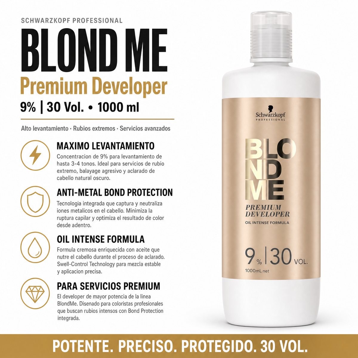 Schwarzkopf BlondMe Premium Developer 30 Vol 9% 1 L