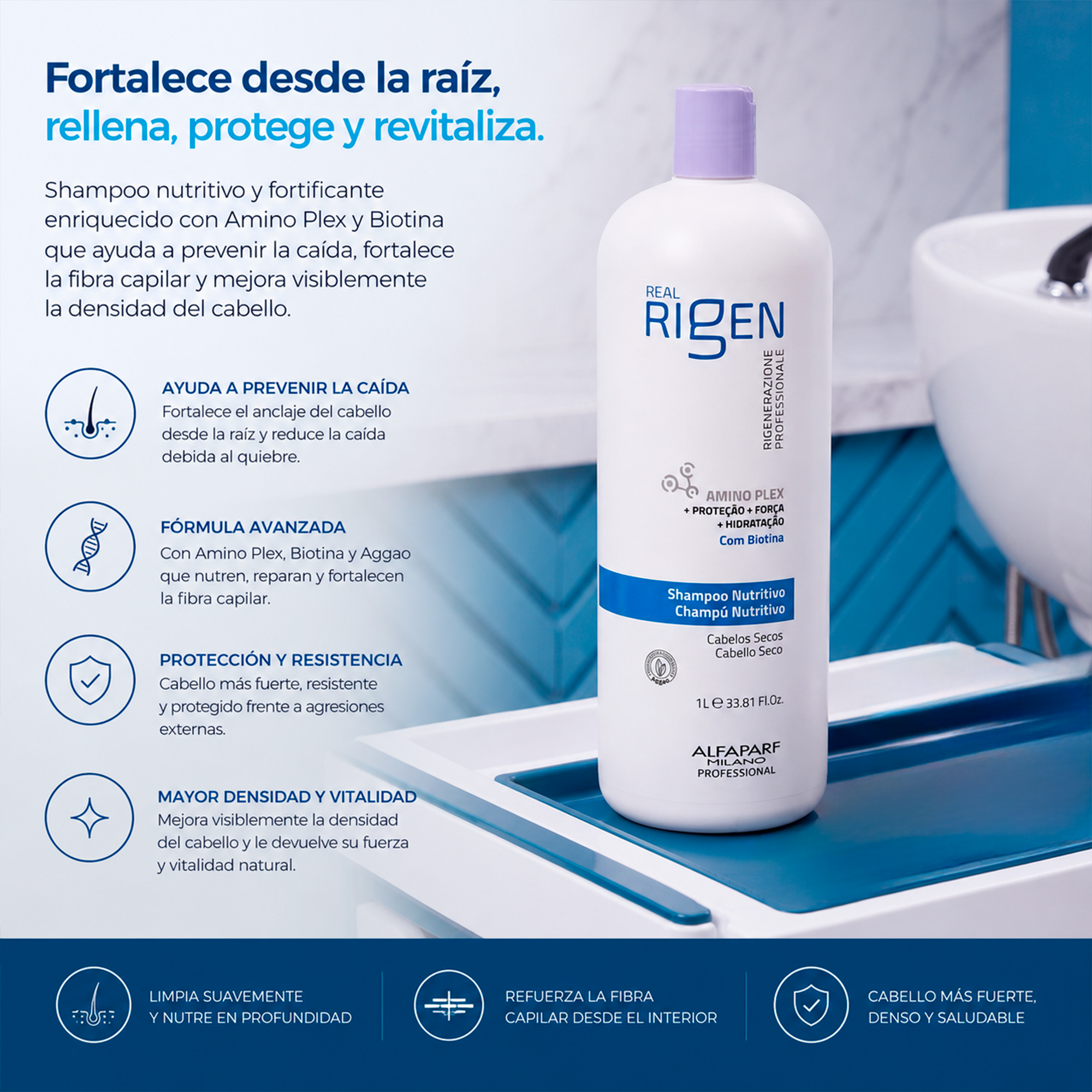 Alfaparf Real Rigen Shampoo Nutritivo 1 L