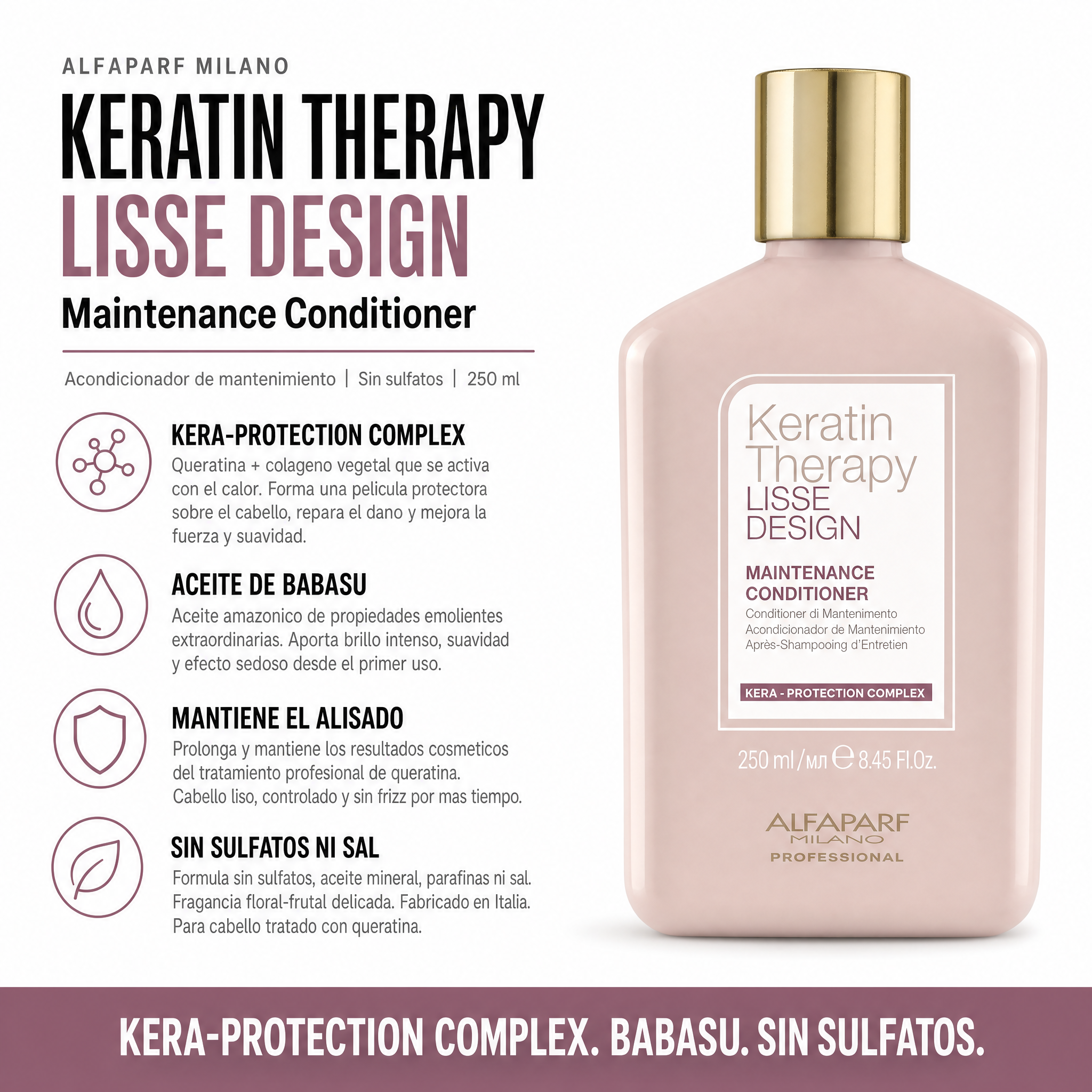 Alfaparf Keratin Therapy Lisse Design Acondicionador 250 ml