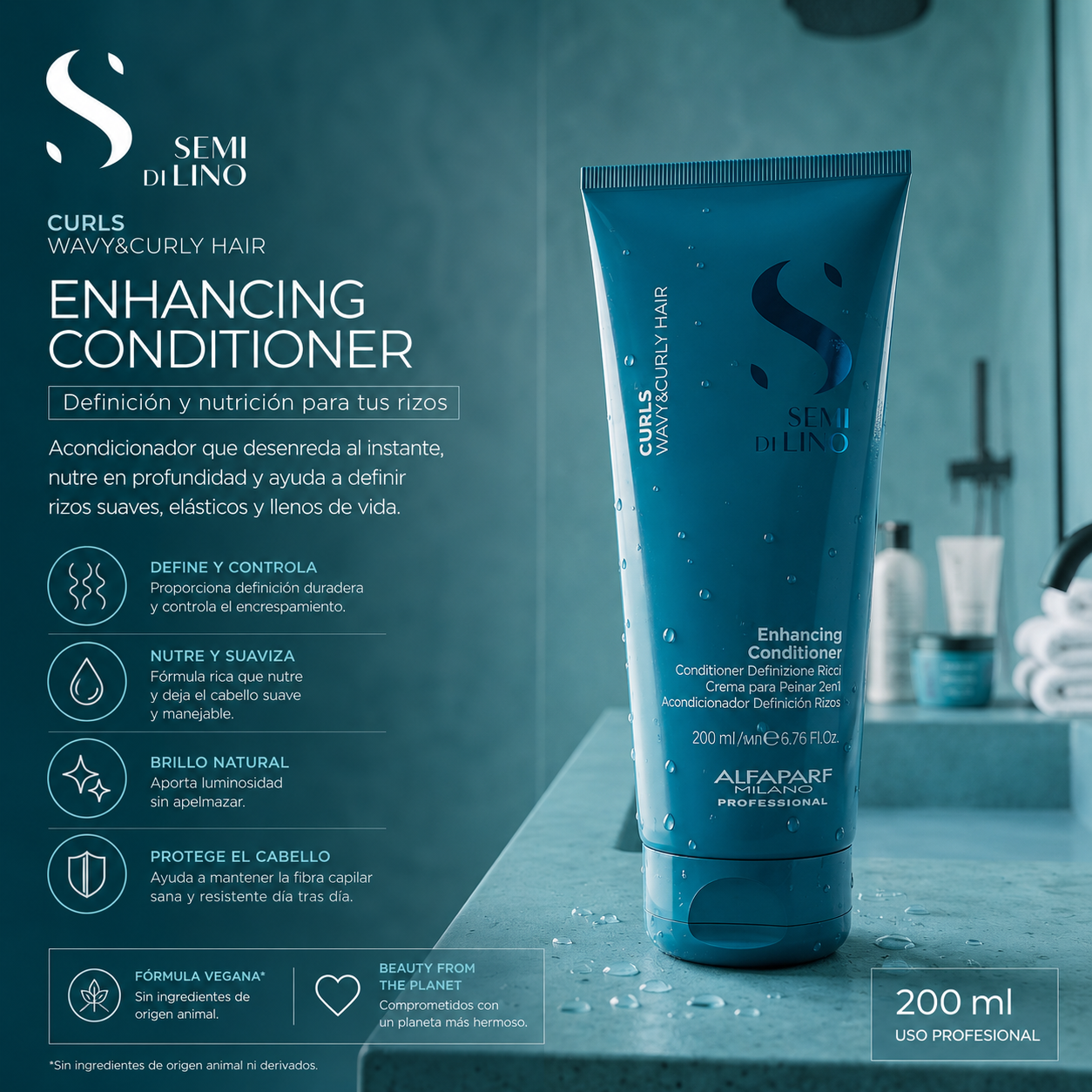 Alfaparf Semi Di Lino Curls Enhancing Acondicionador 200 ml