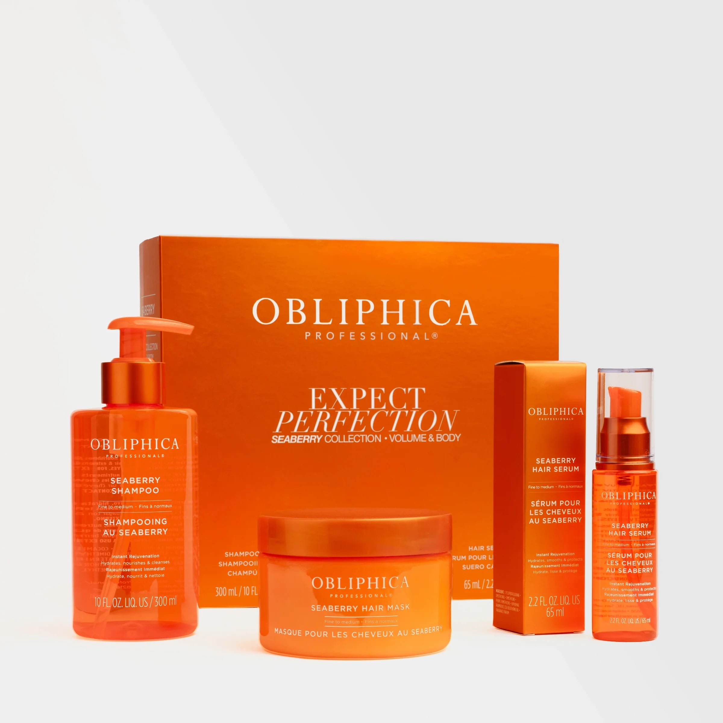 Obliphica Seaberry Colección Volumen y Cuerpo Cabello Fino a Medio 3 Pzas