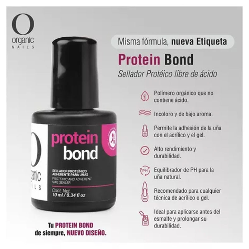 PROTEIN BOND PARA UÑAS  10 ML / 1/3 OZ - ORGANIC NAILS