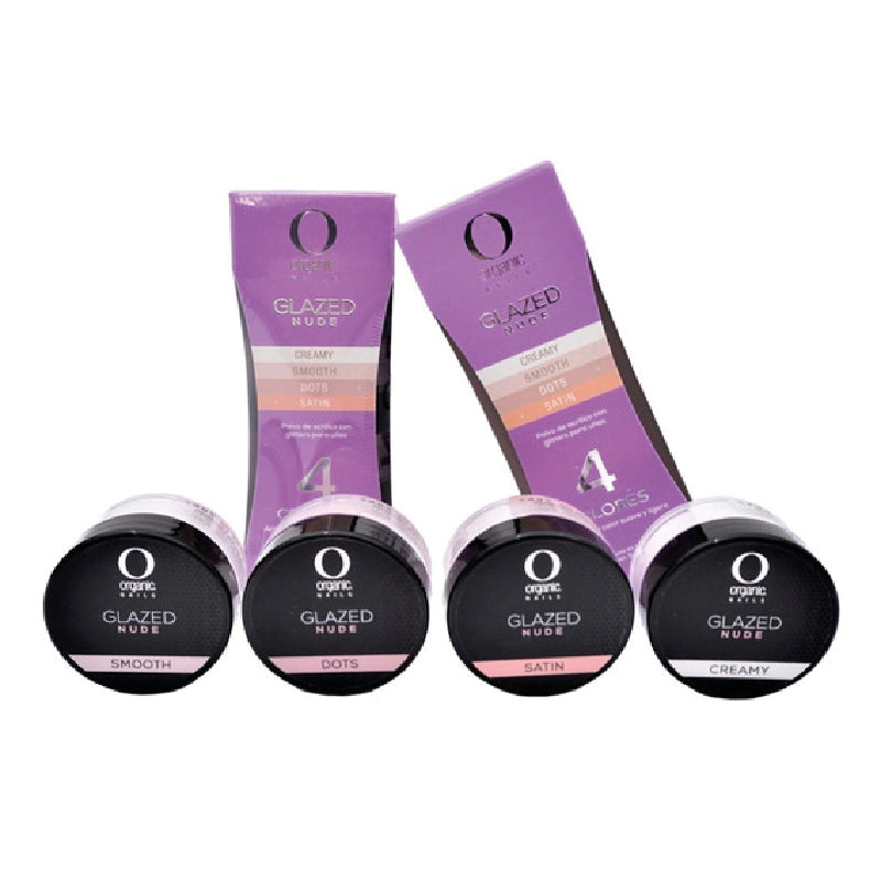 SET DE 4 GLAZED NUDE (CREAMY, SMOOTH, DOTS, SATIN) DE 14 G/0.5OZ C/U