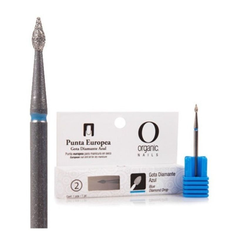 PUNTA PARA PULIDORA TIPO EUROPEA GOTA DIAMANTE AZUL ORGANIC NAILSorganic