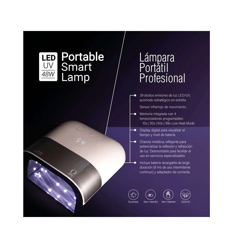 LAMPARA PORTATIL SMART UV LED 48W 1PZ - ORGANIC NAILS