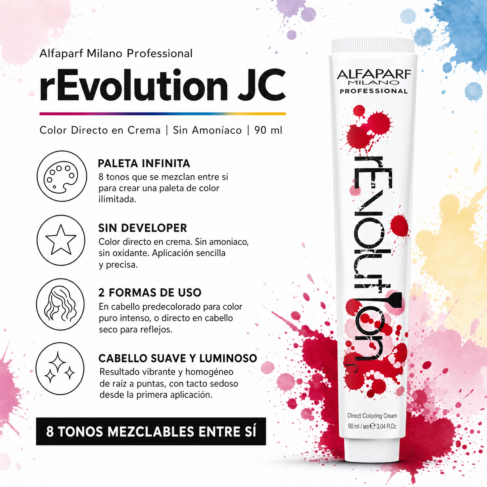 Alfaparf Revolution JC Tinte Profesional Semipermanente 90 ml