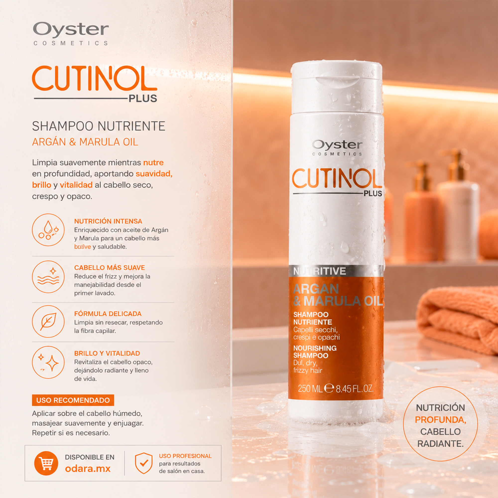 Oyster Cosmetics Cutinol Plus Nutritive Shampoo