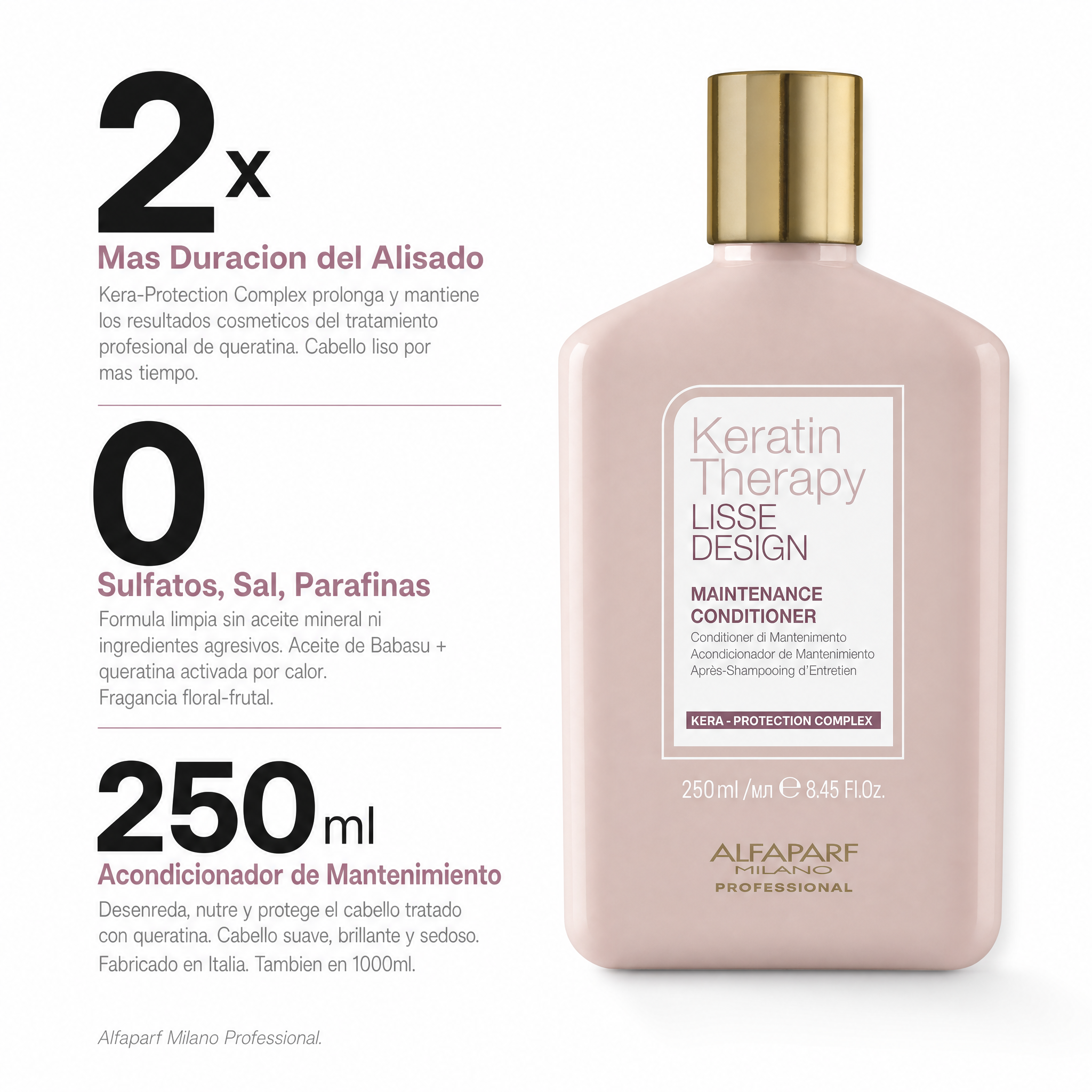 Alfaparf Keratin Therapy Lisse Design Acondicionador 250 ml
