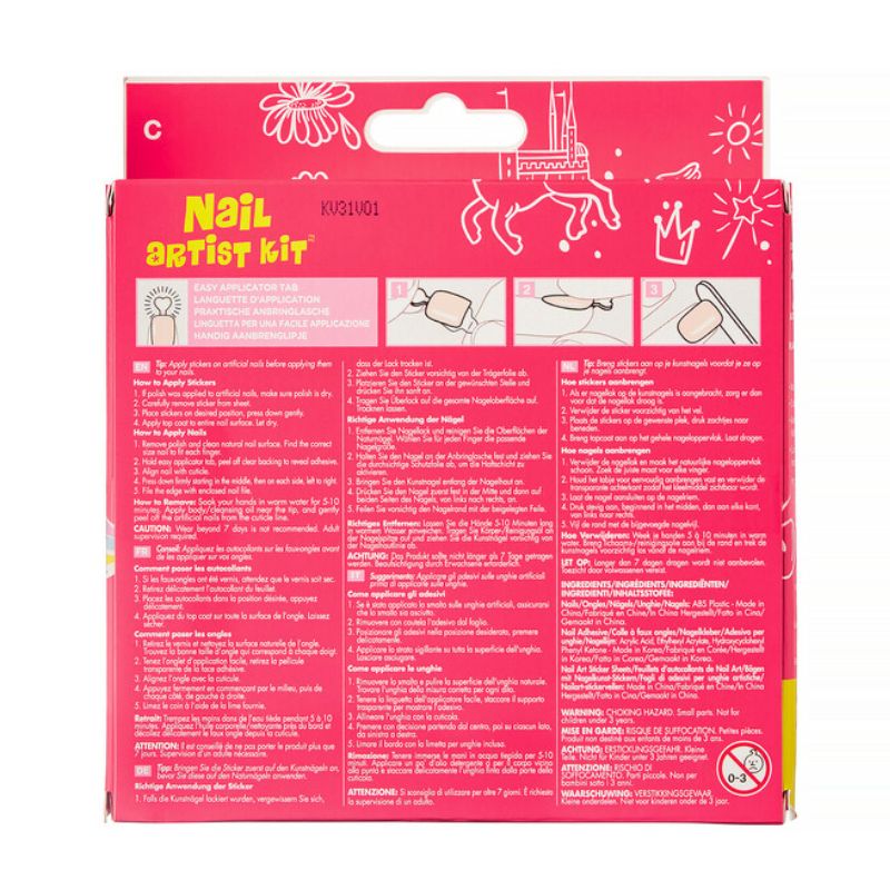 KISS UÑAS POSTIZAS ARTIST KIT KIDS 86614 IMA01