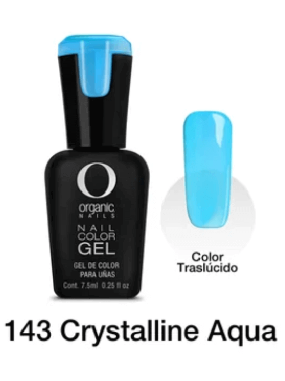 COLOR GEL 143 CRYSTALLINE AQUA 7.5 ML - ORGANIC NAILS