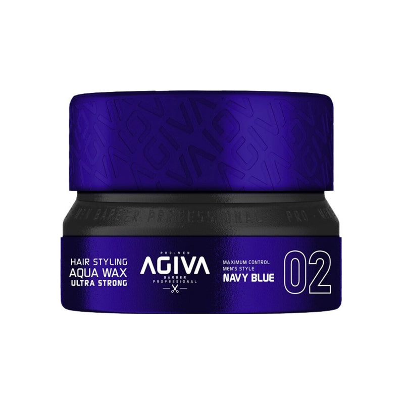 HAIR STYLING AQUA WAX ULTRA STRONG 02 NAVY BLUE 90 G -AGIVA