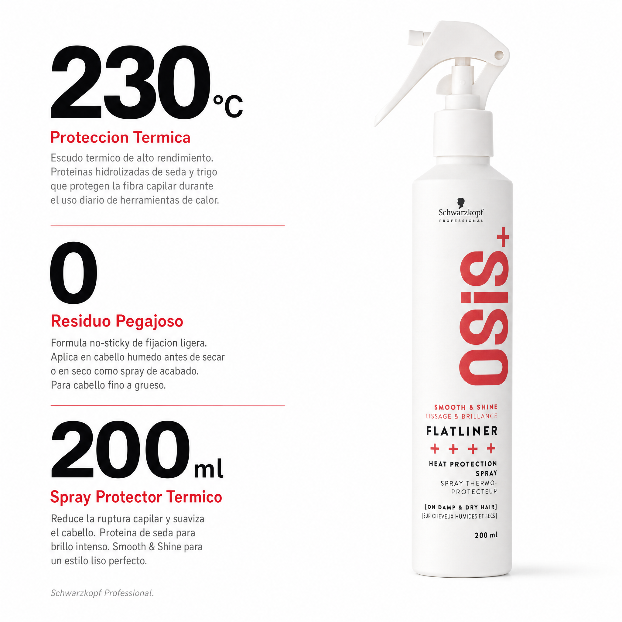 Schwarzkopf OSiS+Flatliner Protector Térmico 200 ml