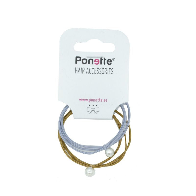 PONETTE JUEGO 2 LIGAS TENDENCIA AZUL Y CAFE C