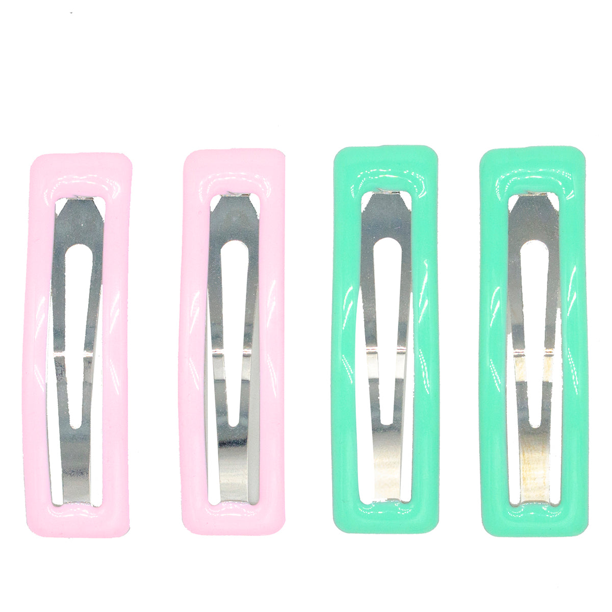 PONETTE BROCHES DE CLIP RECT ROSA TURQUESA PA