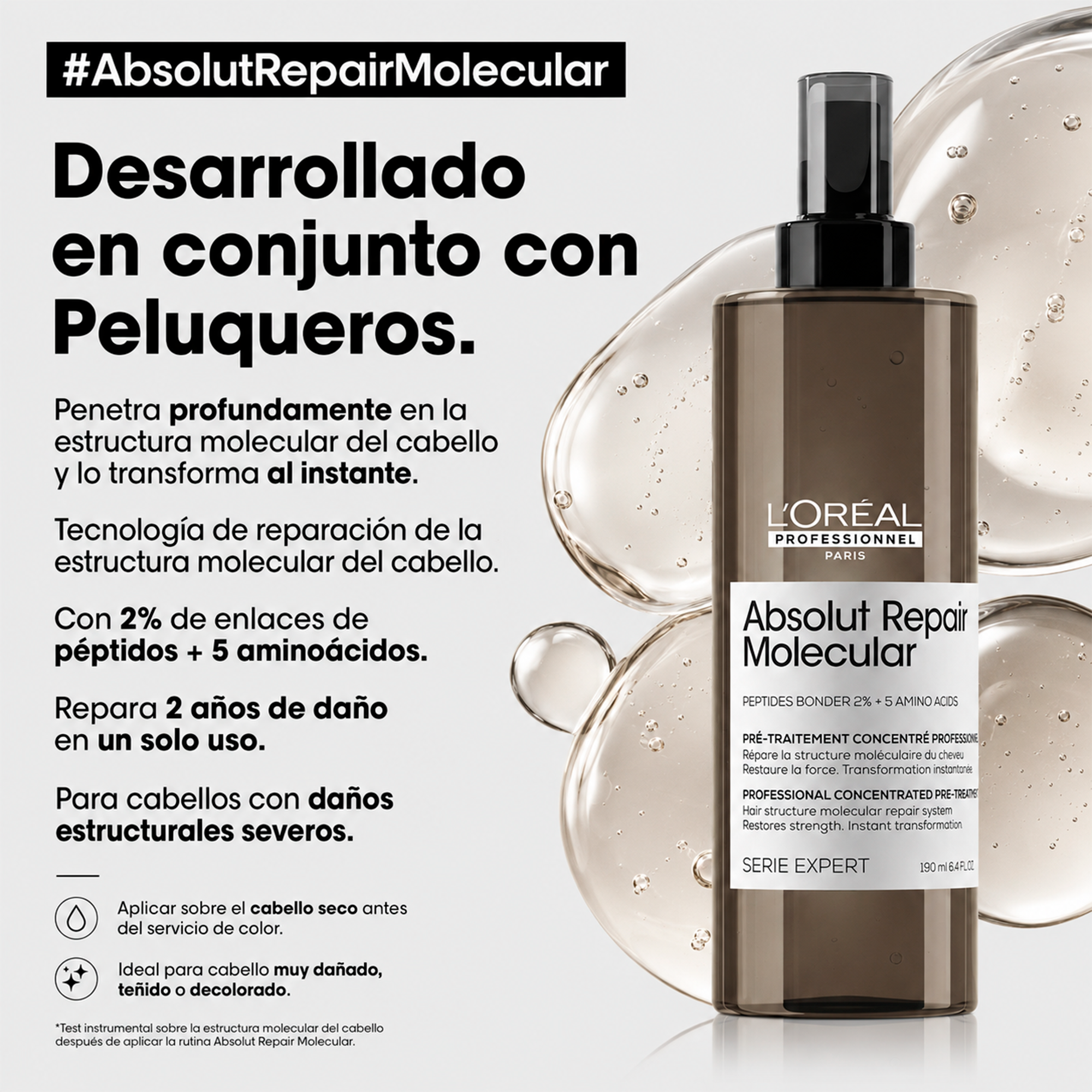 L'Oréal Professionnel Serie Expert Absolut Repair Molecular Pre Tratamiento 190 ml