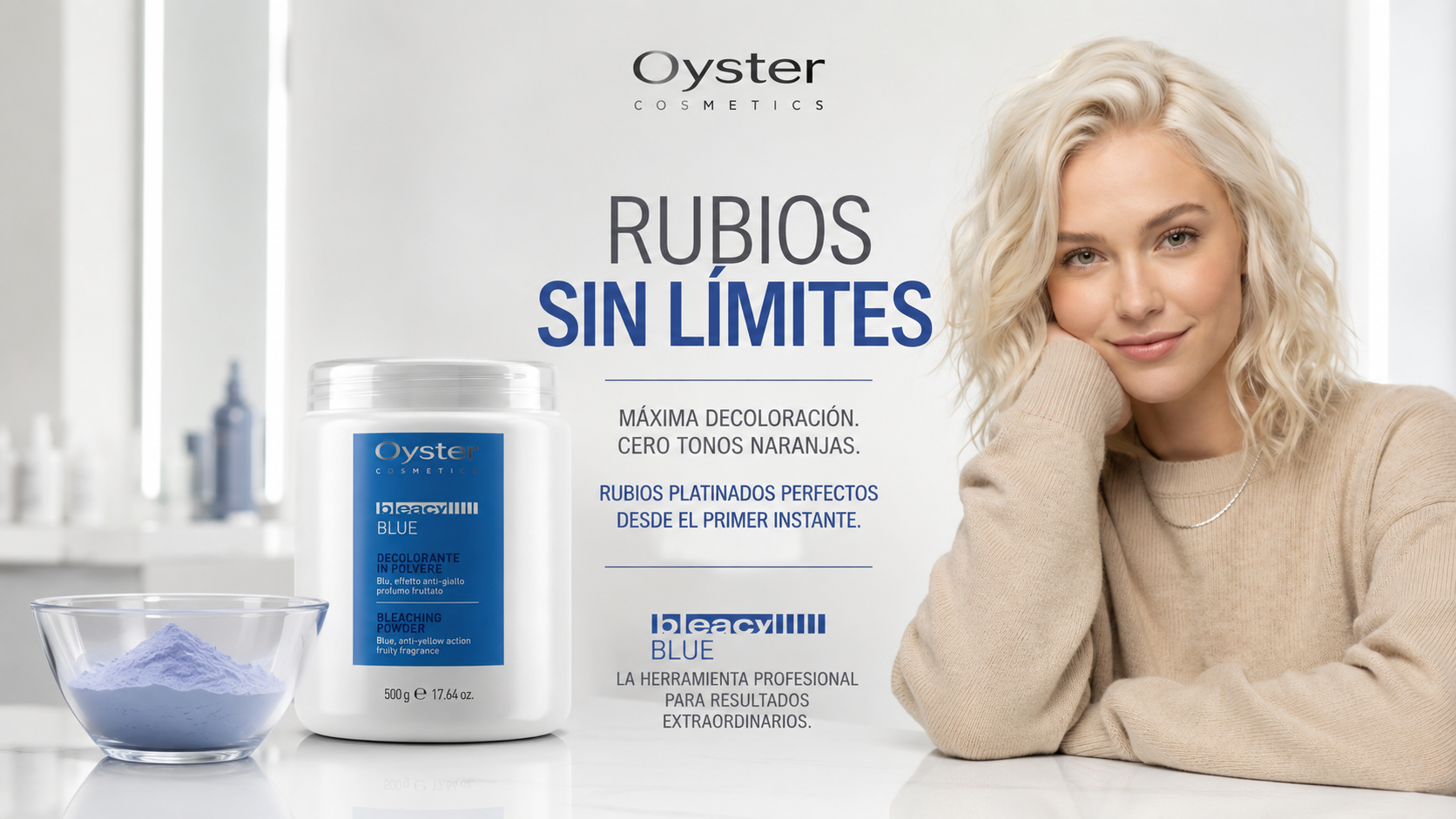 Oyster Cosmetics Bleacy Blue Polvo Decolorante 500 gr