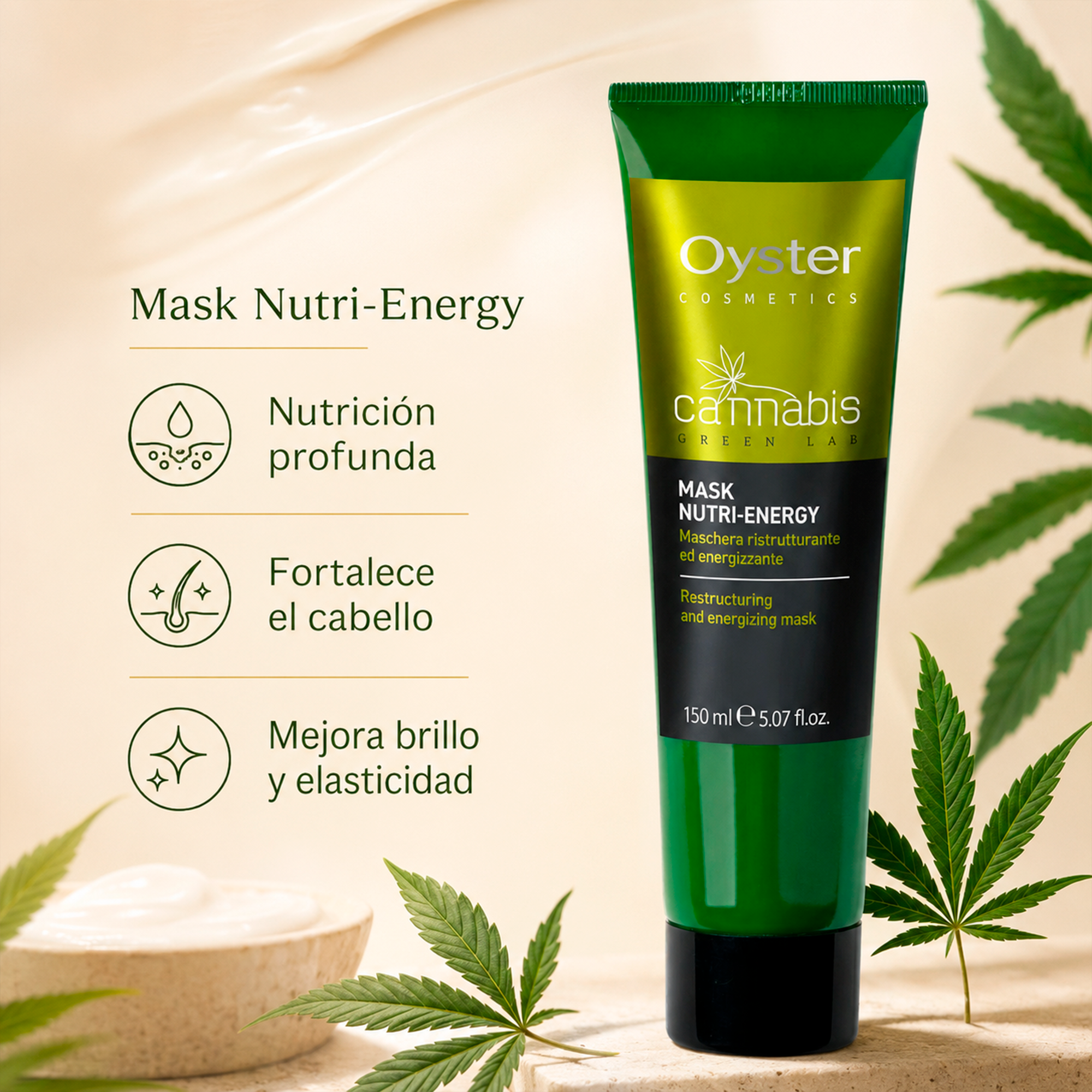 Oyster Cosmetics Cannabis Green Lab Mask Nutri-Energy