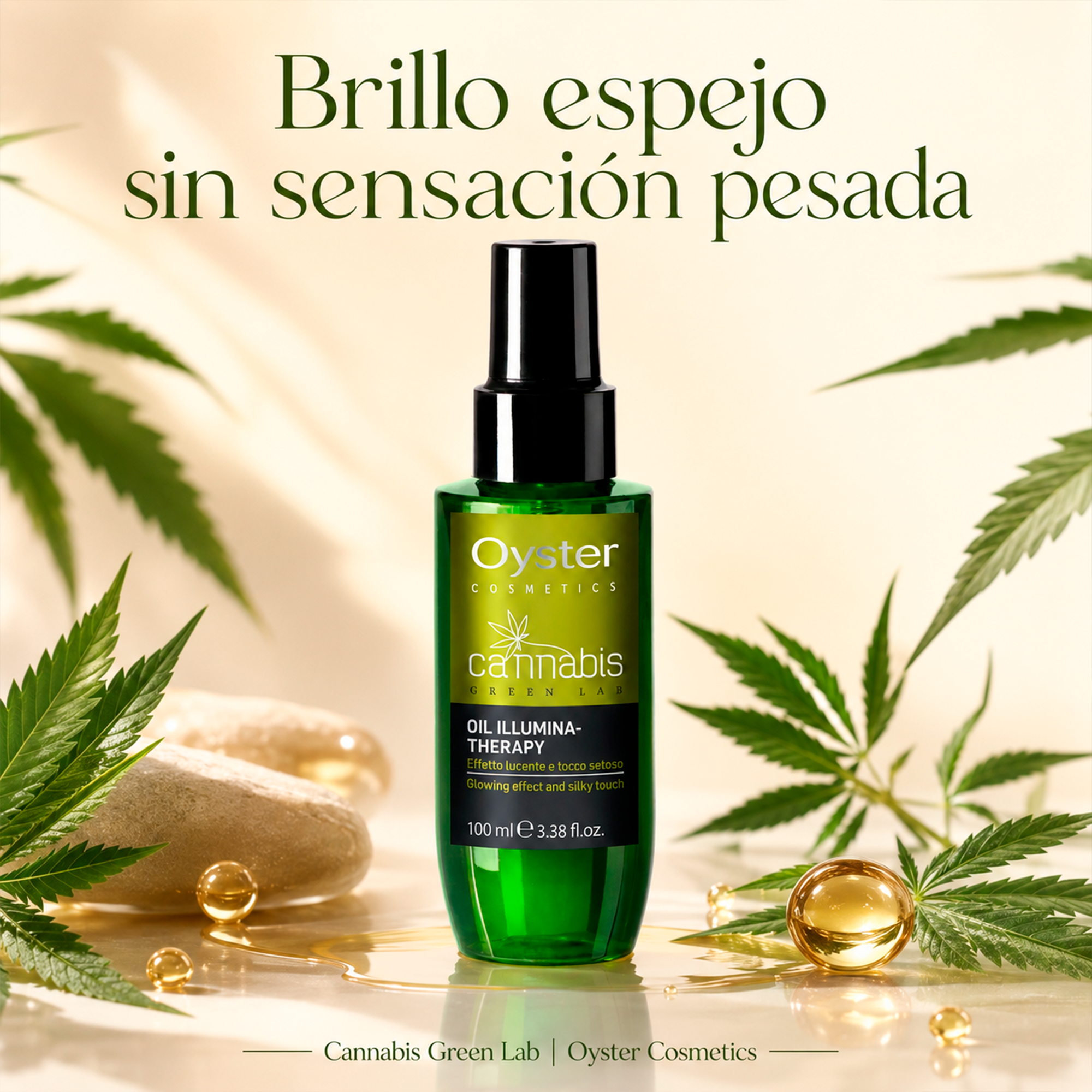 Oyster Cosmetics Cannabis Green Lab Oil Illumina Therapy 100 ml