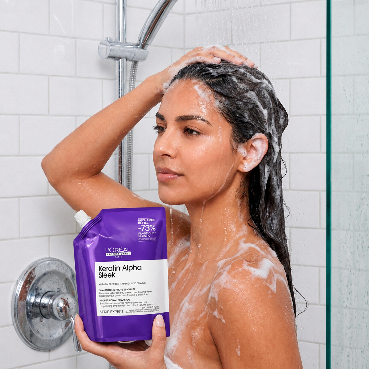 L'Oréal Professionnel Serie Expert Keratin Alpha Sleek Shampoo Refill 500 ml