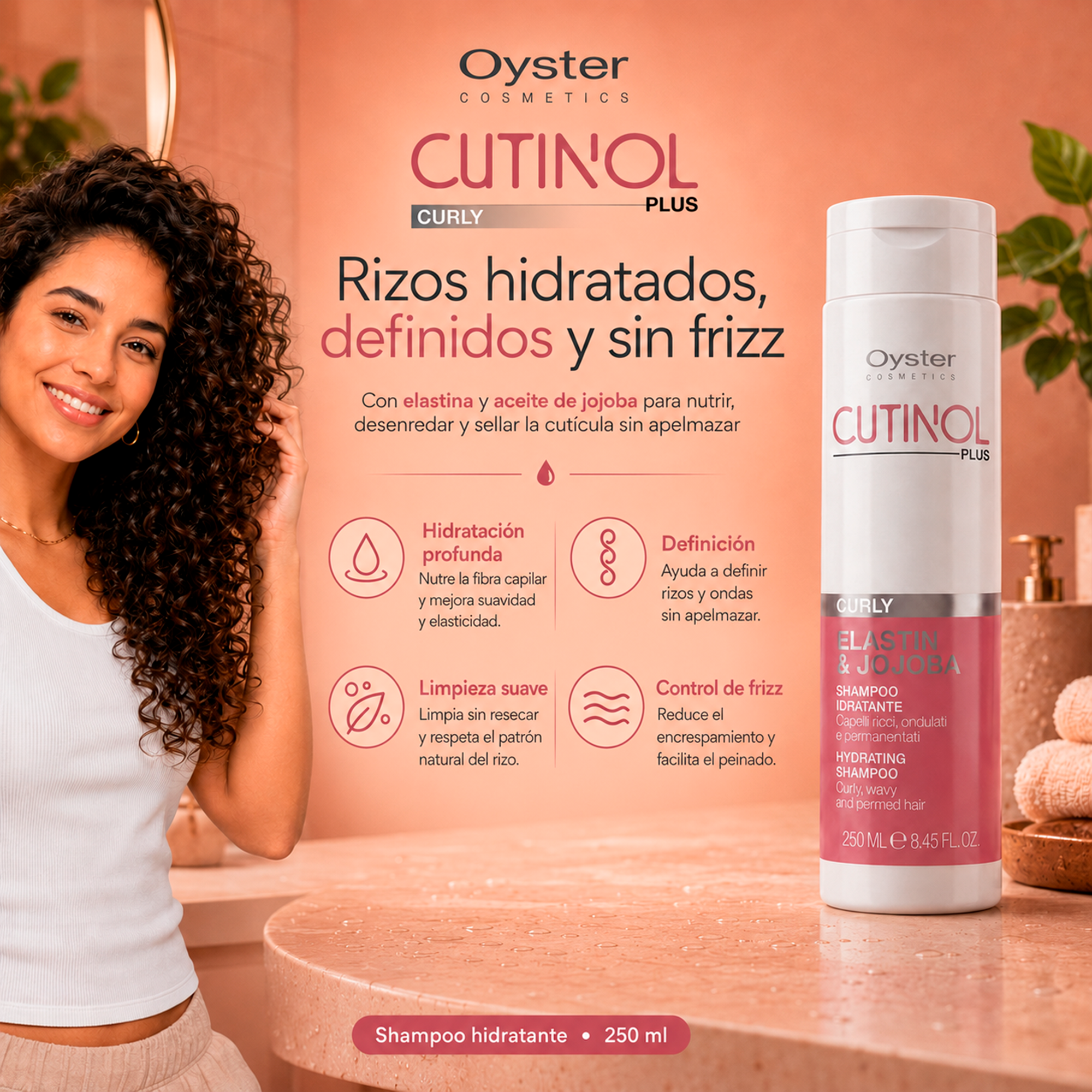 Oyster Cosmetics Cutinol Plus Curly Shampoo