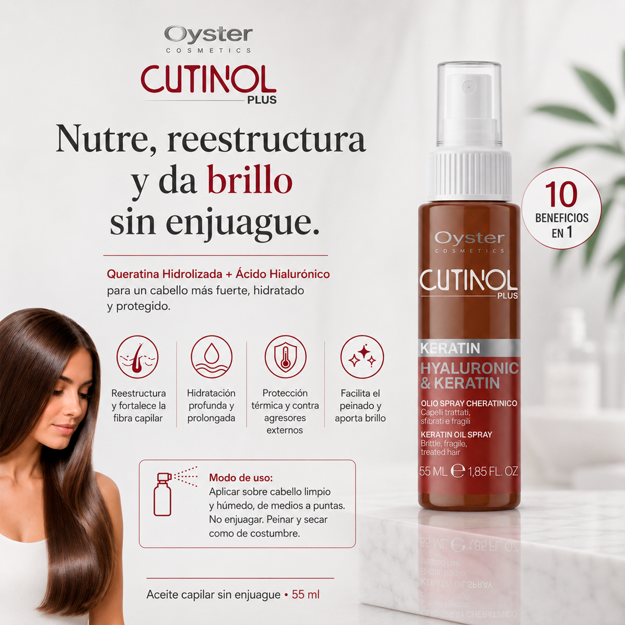 Oyster Cutinol Plus Keratin Oil 55 ml