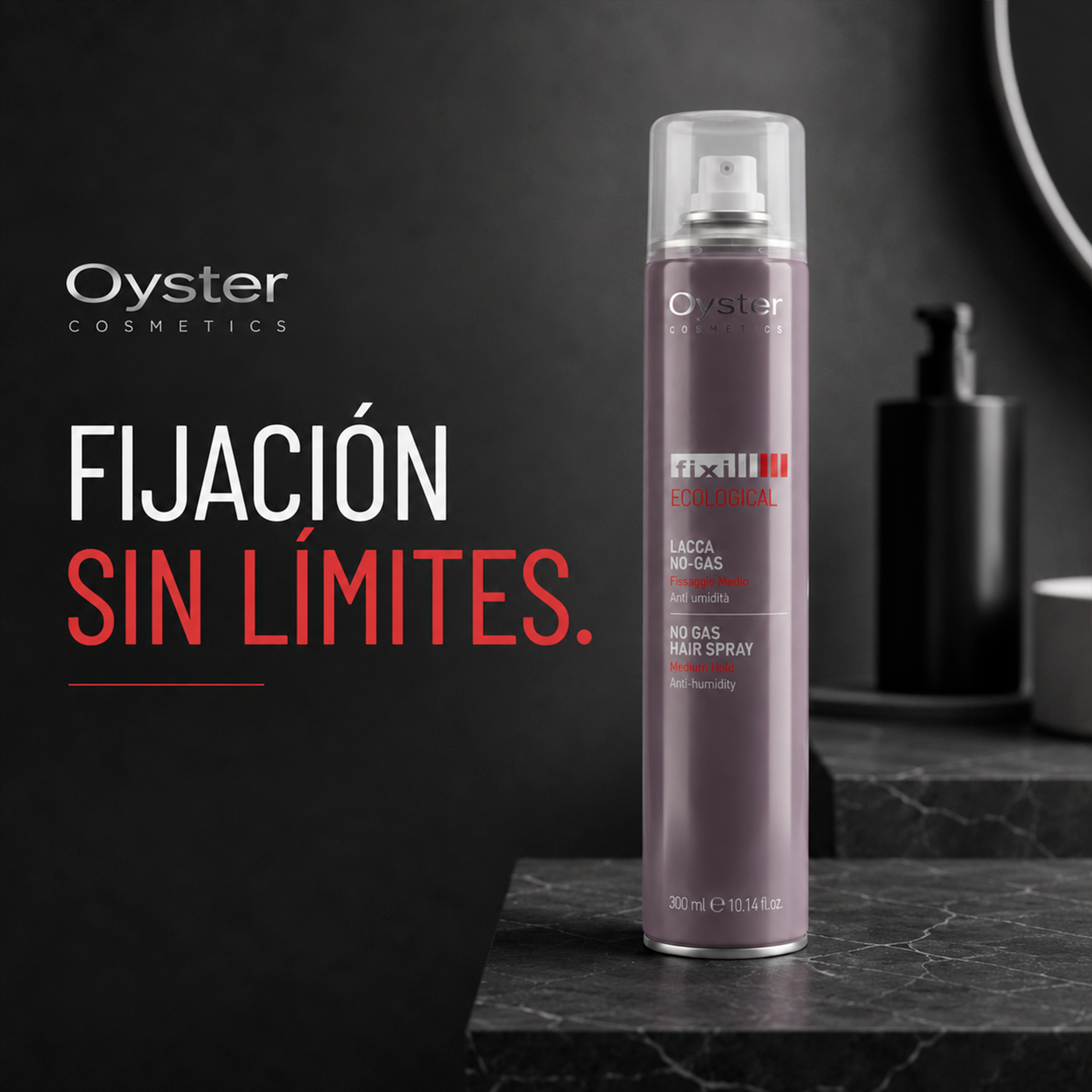 Oyster Cosmetics Fixi Spray Ecologico Fijación Media 300 ml