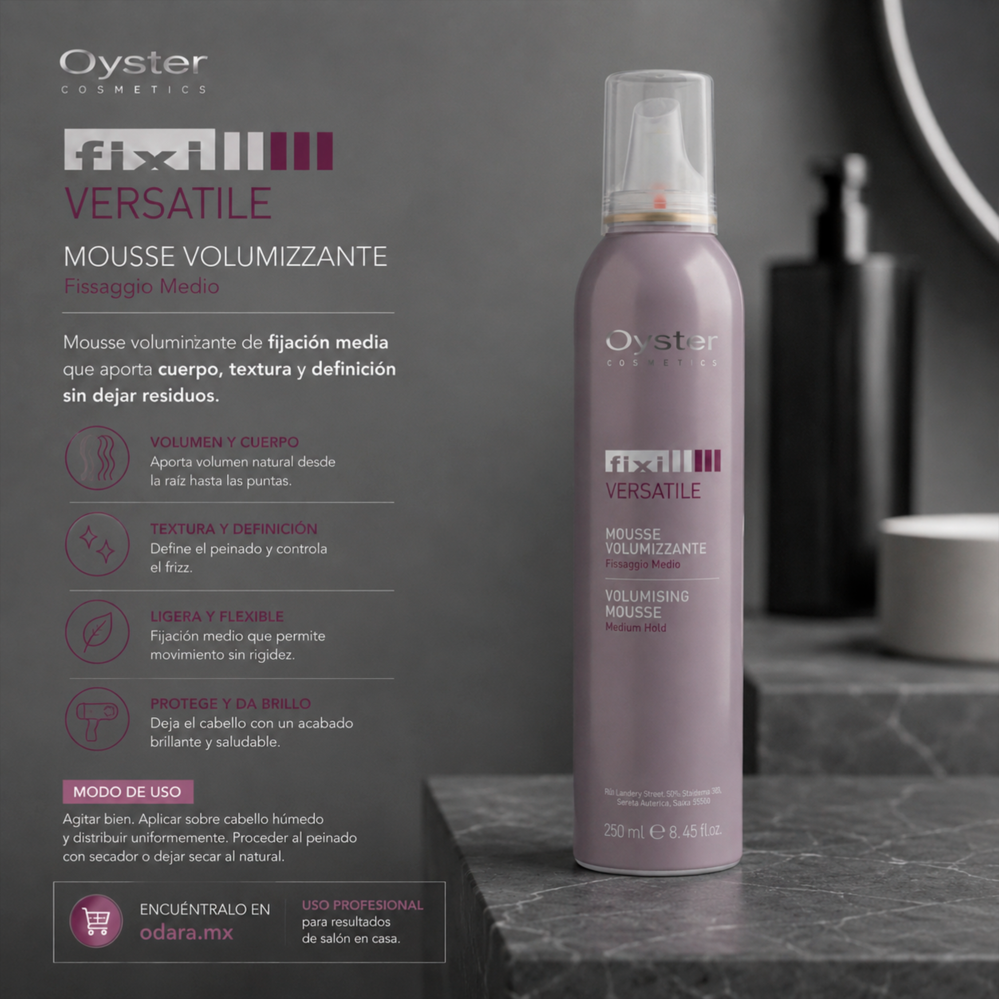 Oyster Cosmetics Fixi Mousse Versatile 250 ml