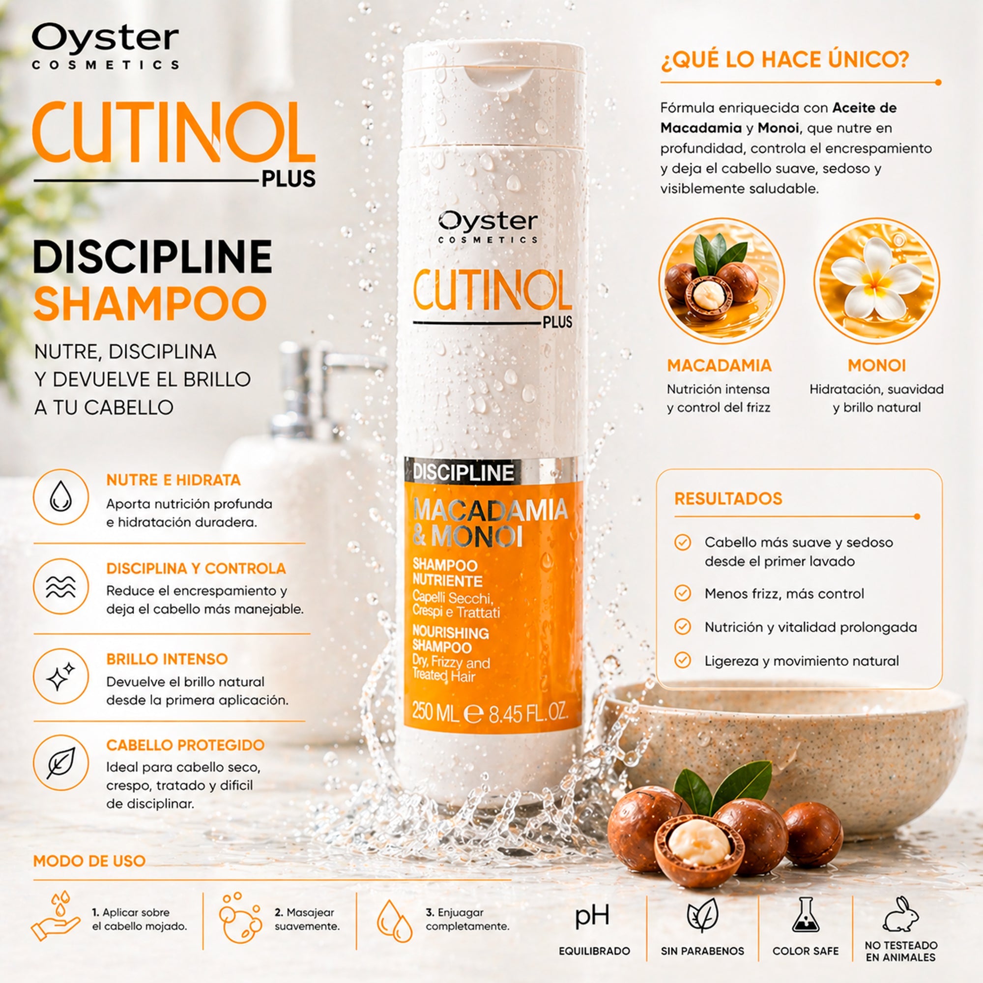 Oyster Cosmetics Cutinol Plus Discipline Shampoo