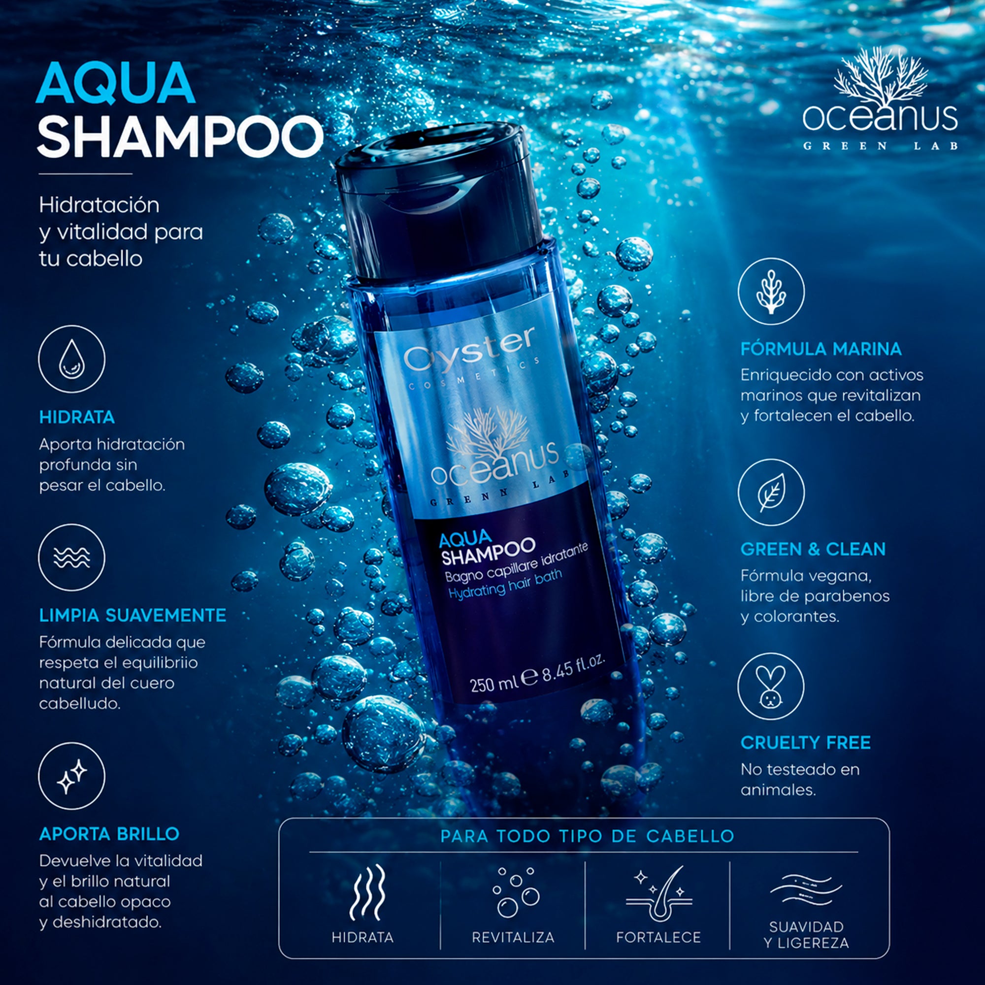 Oyster Cosmetics Oceanus Green Lab Shampoo