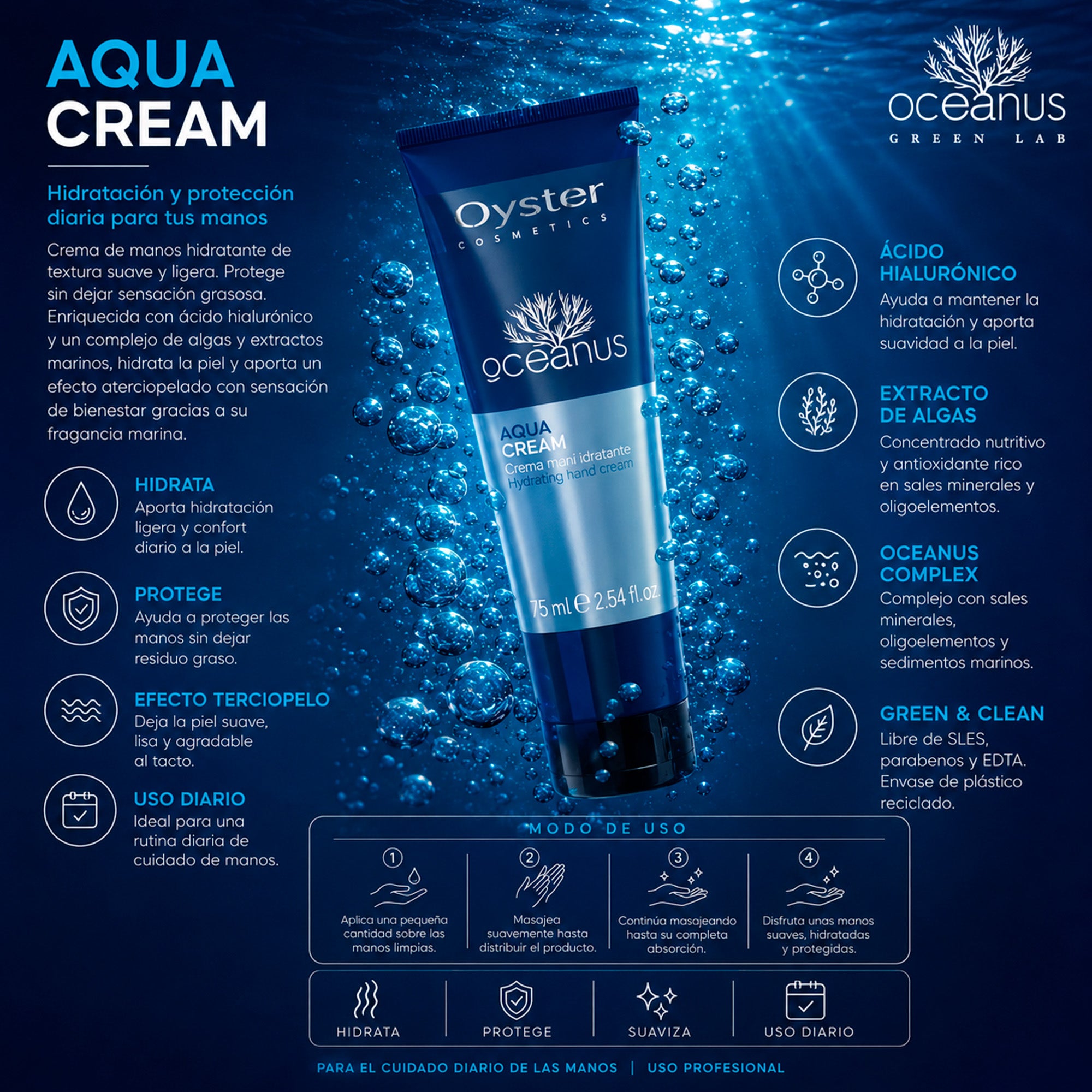 Oyster Cosmetics Oceanus Green Lab Sealing Cream 75 ml