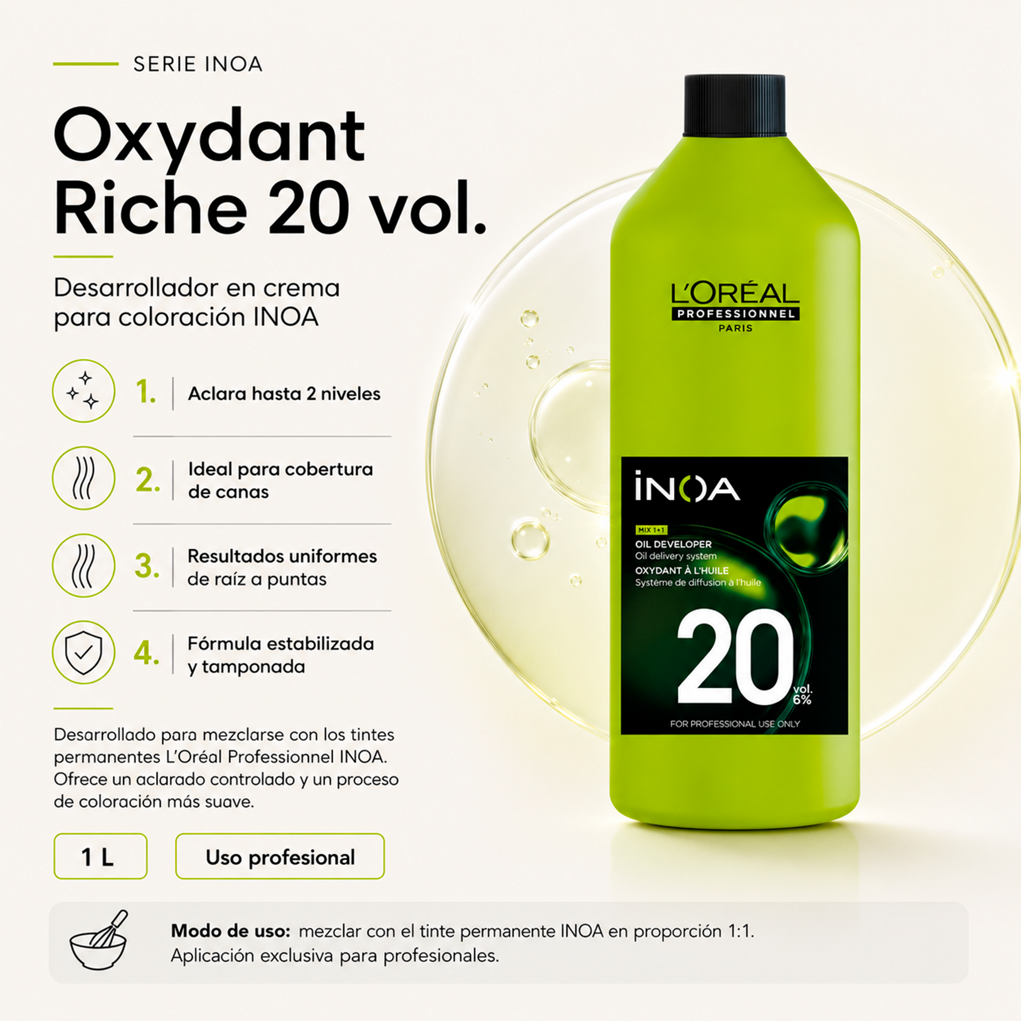L'Oréal Professionnel Inoa Oil Developer 20 Vol 1 L