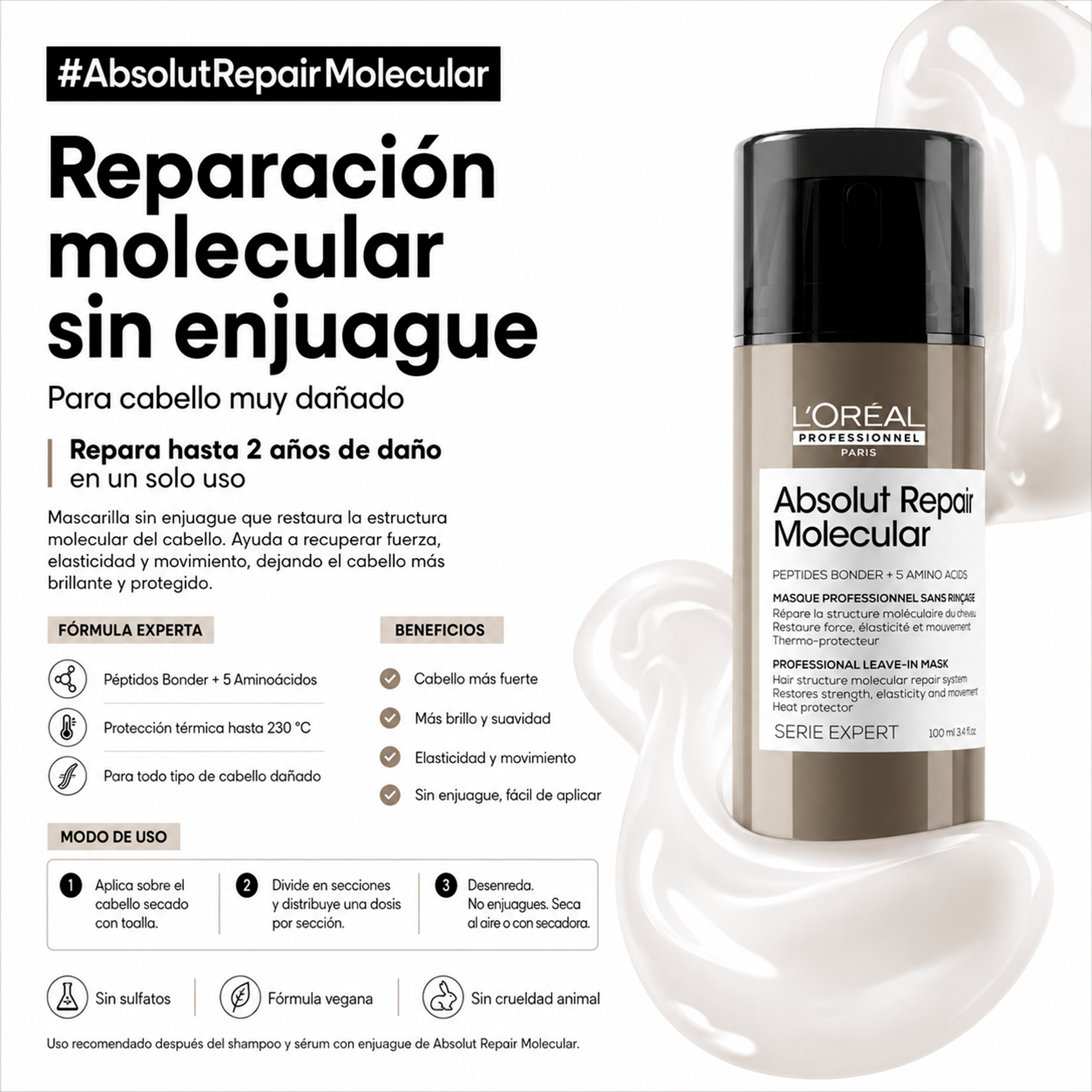 L'Oréal Professionnel Serie Expert Absolut Repair Molecular Leave-in 100 ml