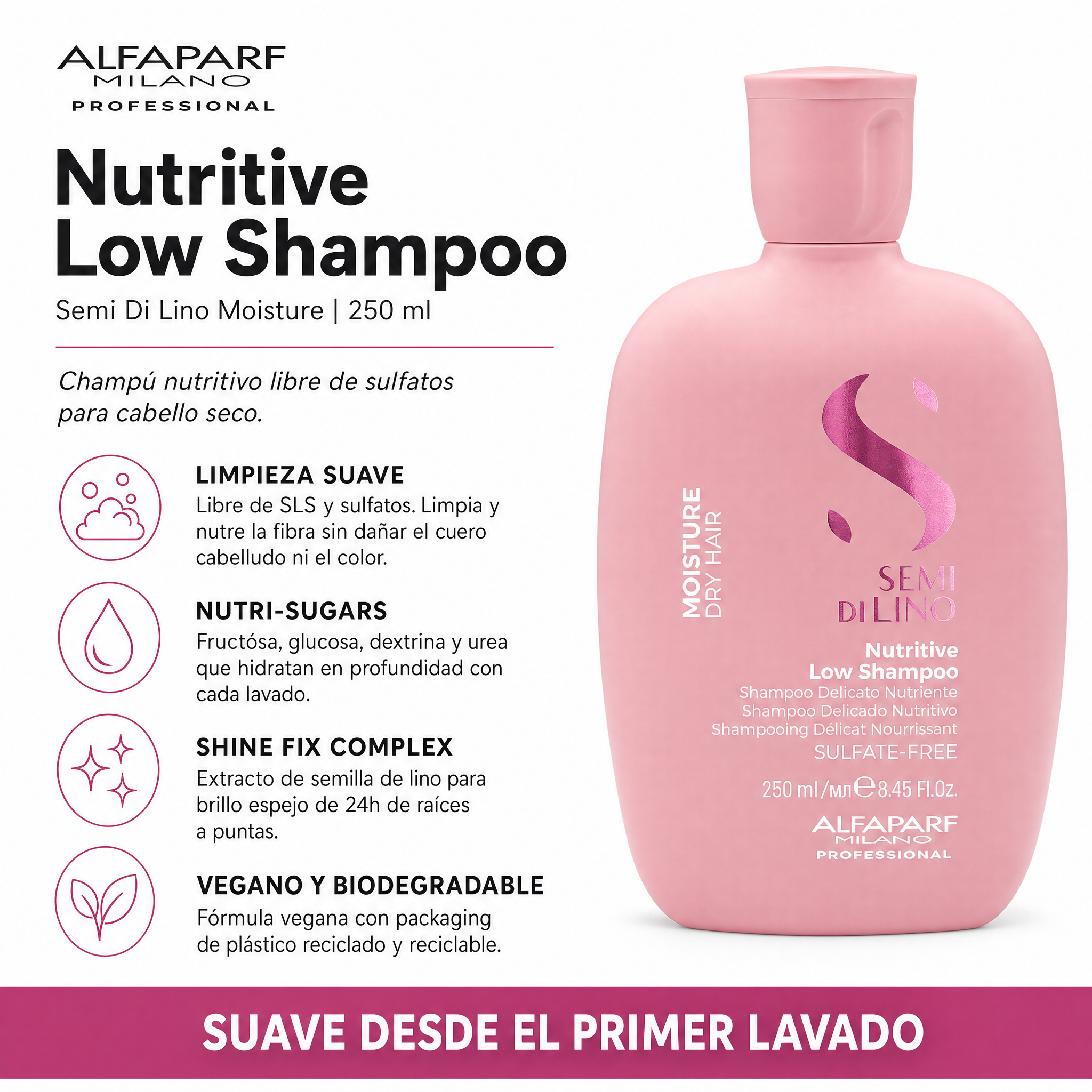 Alfaparf Semi Di Lino Moisture Nutritive Low Shampoo