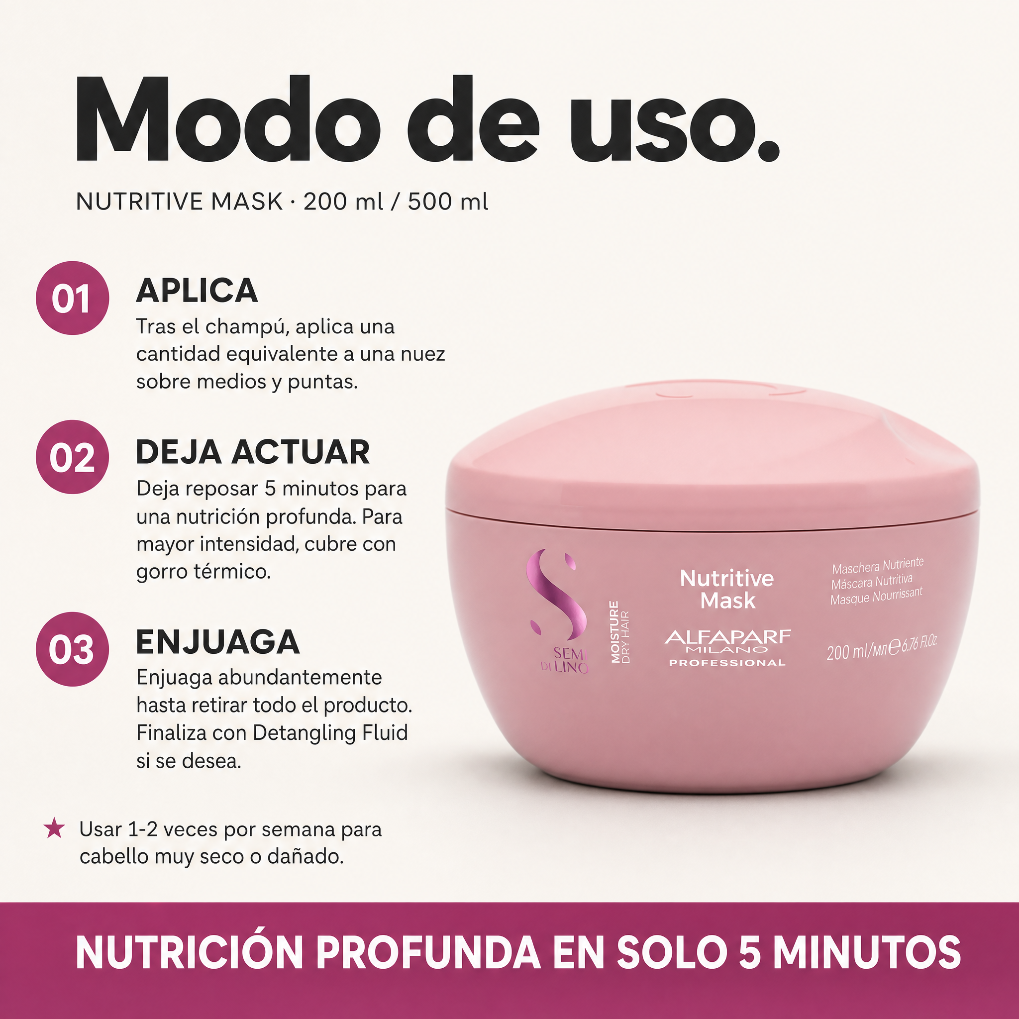 Alfaparf Semi Di Lino Moisture Nutritive Mascarilla