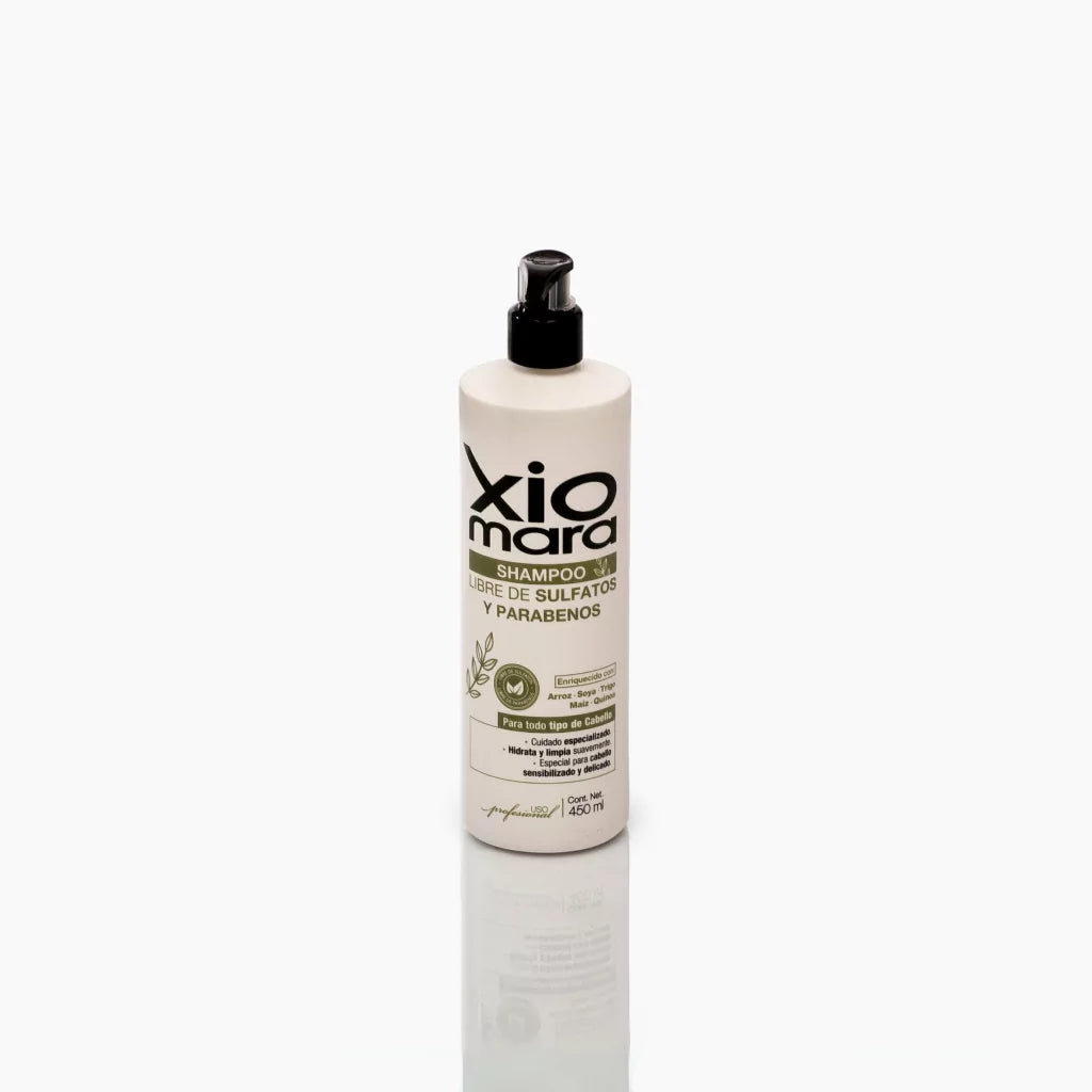 SHAMPOO LIBRE DE SULFATOS Y PARABENOS 450 ML XIOMARA