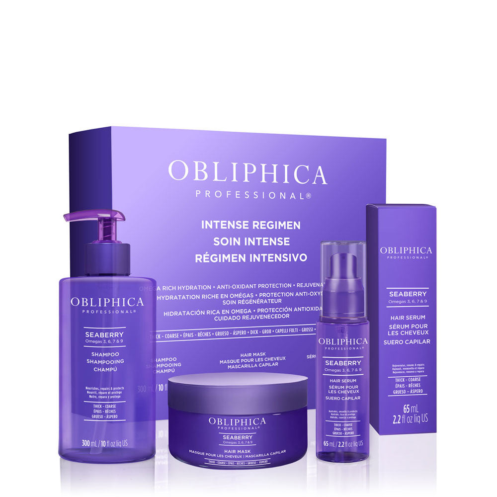 Obliphica Seaberry Colección Suavidad y Control Cabello Medio a Grueso 3 Pzas