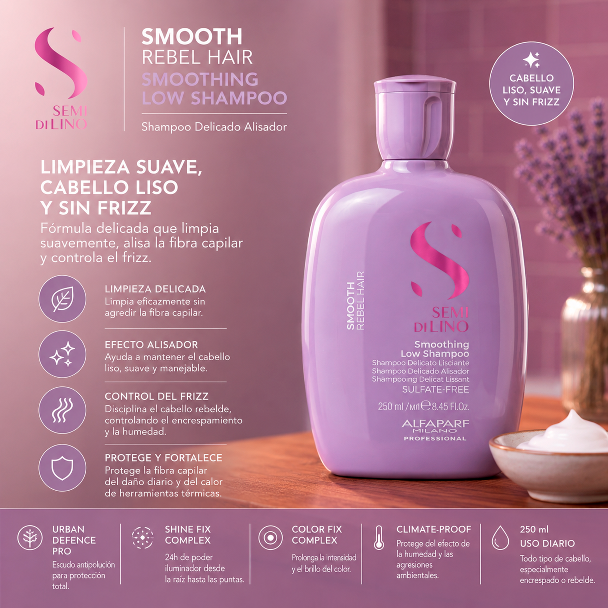 Alfaparf Semi Di Lino Smooth Smoothing Low Shampoo 250 ml